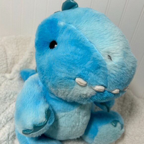 FAO Schwarz Blue Dinosaur Plush | Soft Cuddly Stuffed Animal 12" Soft Toy - Picture 3 of 6